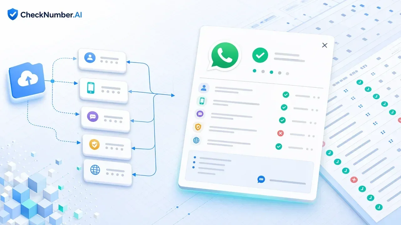号码检测完成后，将弹出 WhatsApp 号码检测结果弹窗