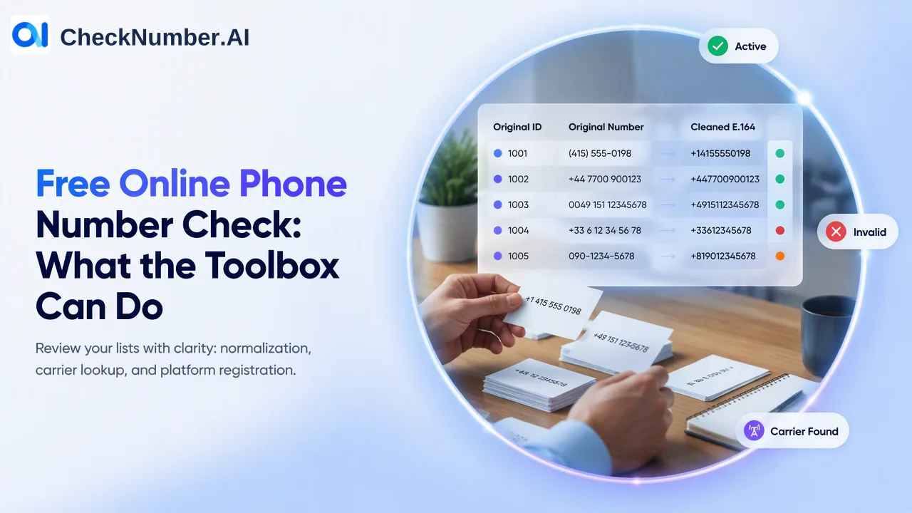 Cek Nomor Online Gratis: Apa yang Bisa Dilakukan Toolbox