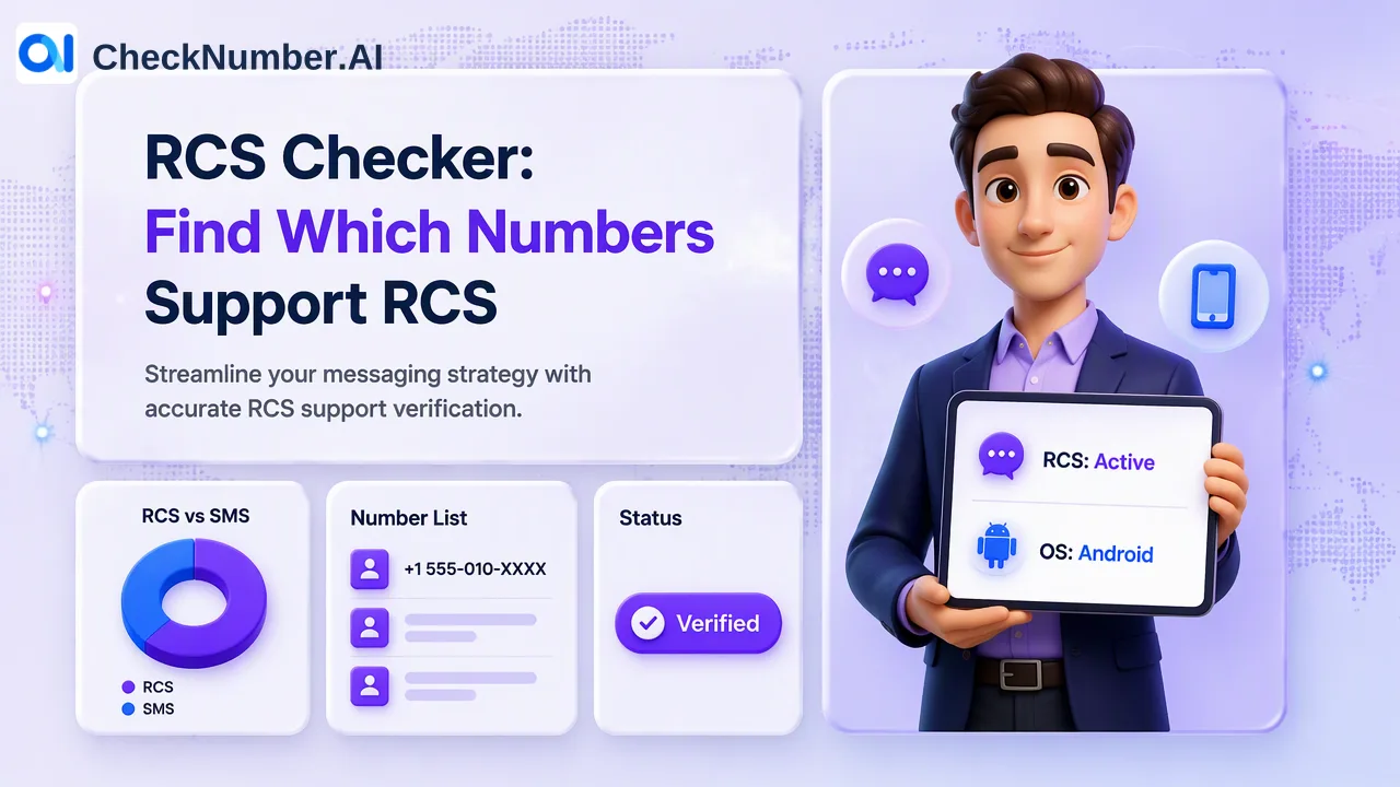 Una guía práctica para preparar, verificar e interpretar la compatibilidad con RCS en una lista de teléfonos.