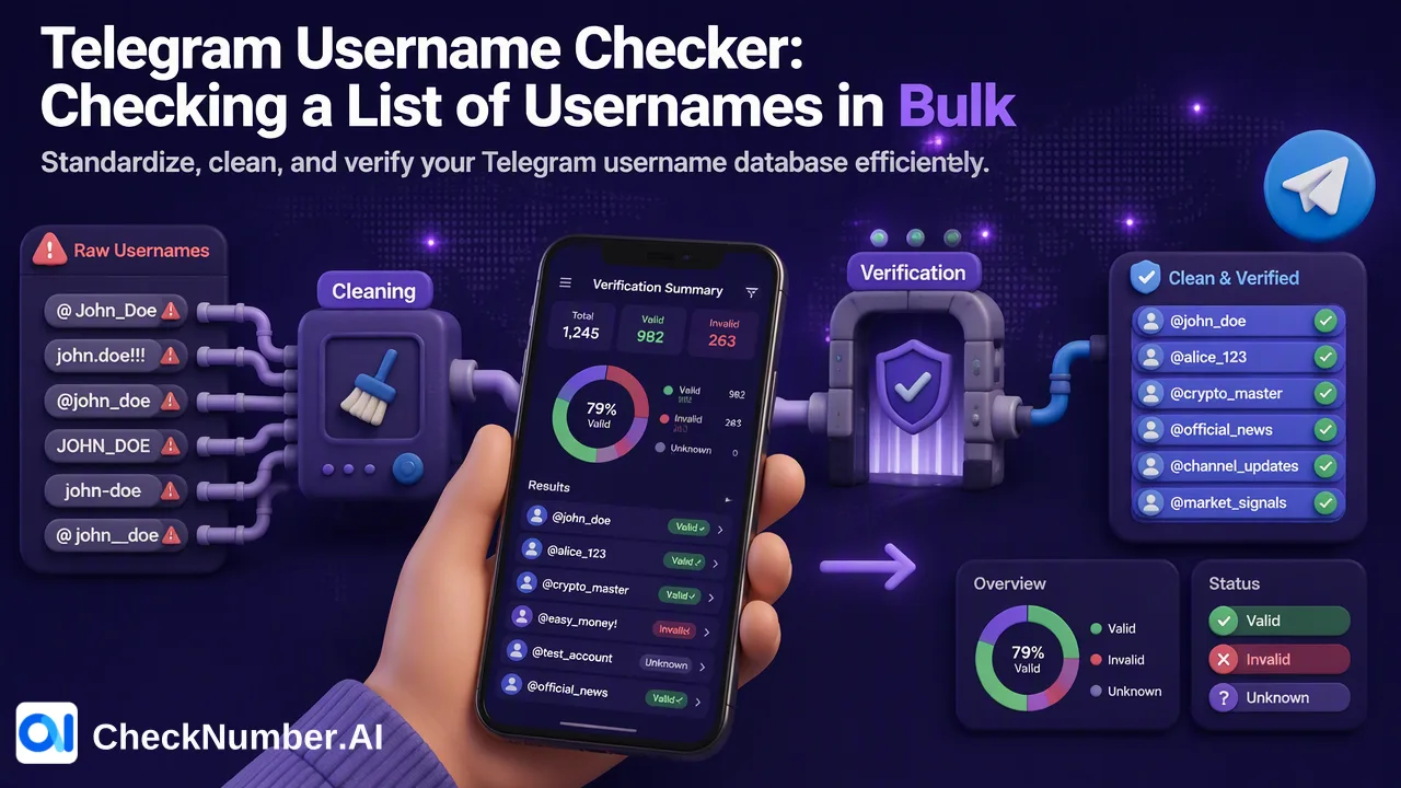 Telegram Username Checker: Checking a List of Usernames in Bulk