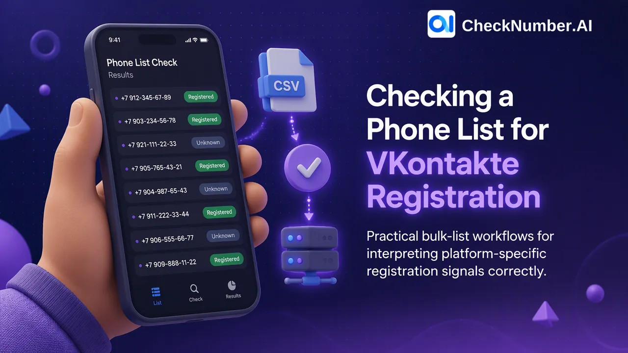 Verificador de números de VK: comprobación de una lista de teléfonos para el registro en VKontakte