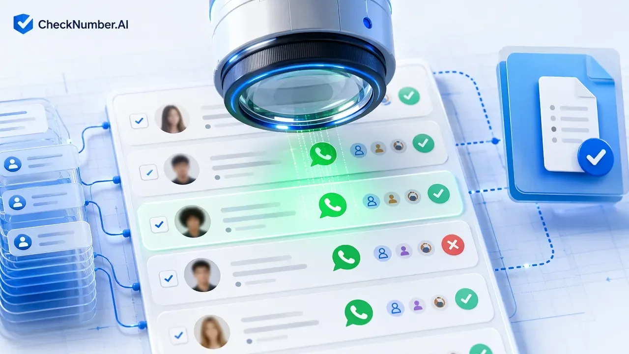 Check global phone numbers for WhatsApp accounts and retrieve detailed demographic information including gender, age, hair color, and profile picture analysis.