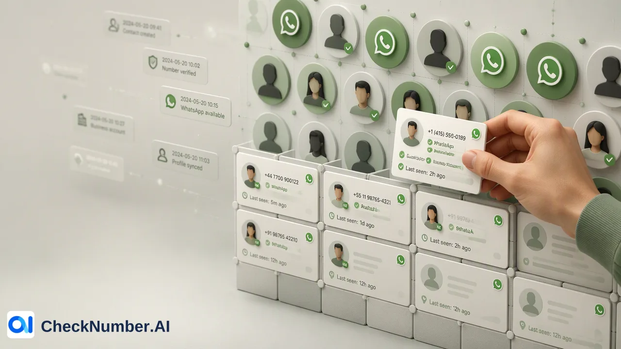 Profilsignale wie WhatsApp-Avatare und Aktivitätsstatus bieten wertvolle Kontexte für die CRM-Anreicherung und Zielgruppensegmentierung. Anstatt als definitive Identitätsprüfung zu dienen, fungieren diese Signale als sekundäre Datenebene, die Teams dabei unterstützt, Kontakte zu kategorisieren, die Ansprache zu priorisieren und in Kombination mit bestehenden Geschäftsdaten sauberere, handlungsorientiertere Messaging-Listen zu pflegen.